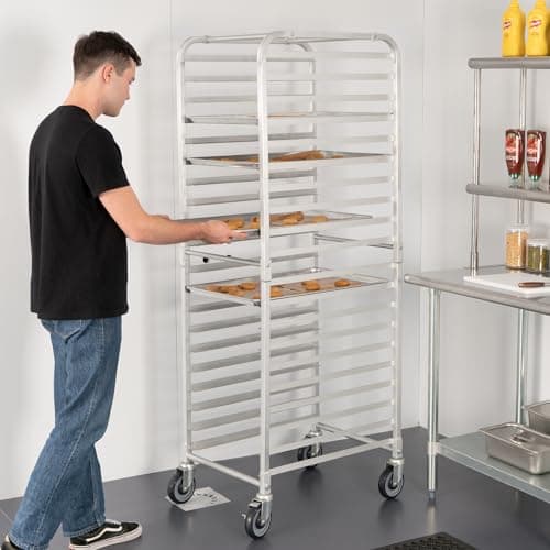 HARDURA 20 Tier Bun Pan Rack, Aluminum Cooling Sheet Pan Storage