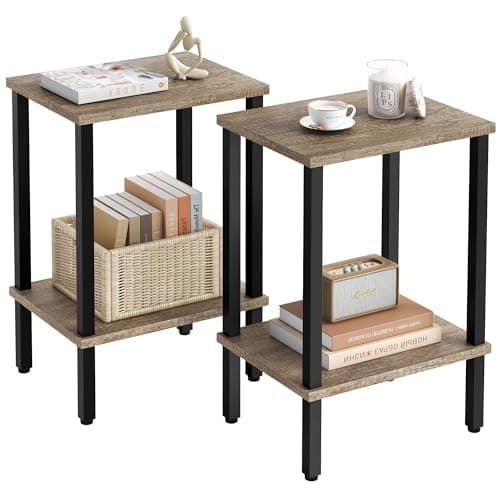 Gewudraw 2-Piece End Table Set for Small Spaces