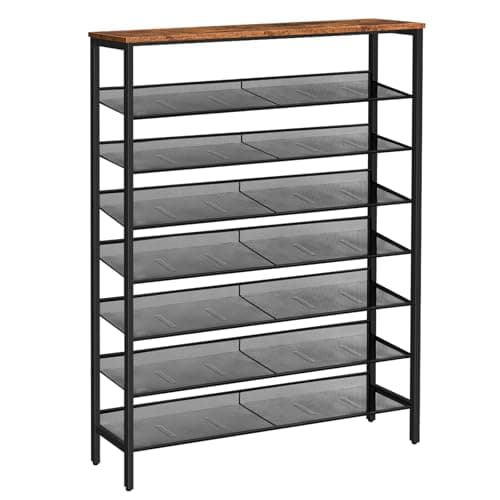 HOOBRO BF118XJ01 8-Tier Shoe Rack, Sturdy & Space Saver, for 32-40 Pairs