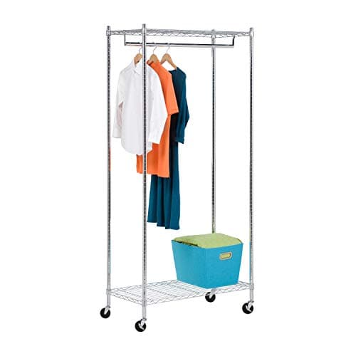 Honey-Can-Do GAR-01120 Chrome Heavy Duty Rolling Garment Rack, 225 lbs