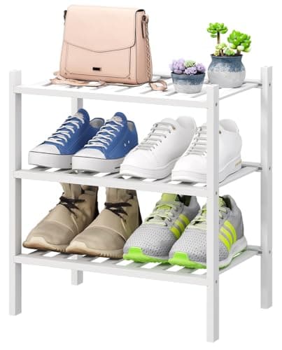 Bamboo 3-Tier Shoe Rack for Entryway & Closet | Sturdy & Beautiful