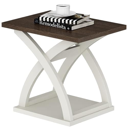 X-Design Espresso End Table Set with Storage (2 Pack)