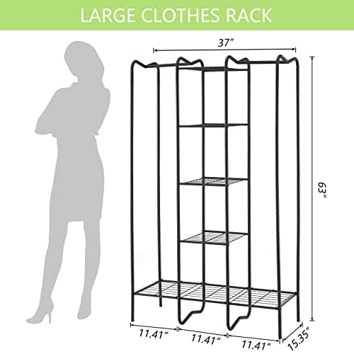 Gewudraw Heavy Duty Clothes Rack