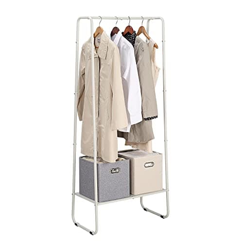 SunnyPoint White Freestanding Clothes Rack & Organizer