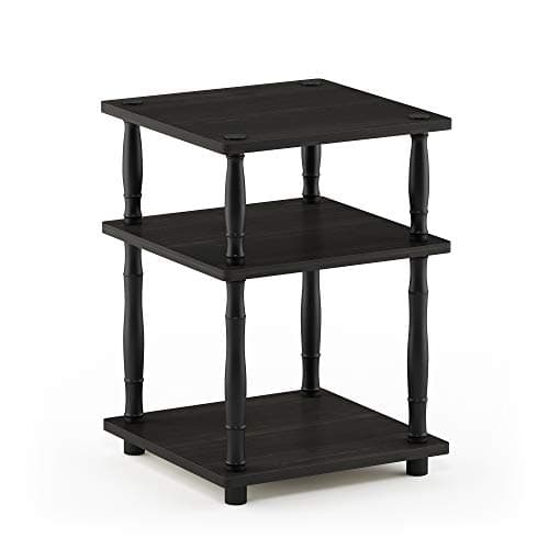 Furinno Jaya Simple Oval End Table - Set of 2, Walnut