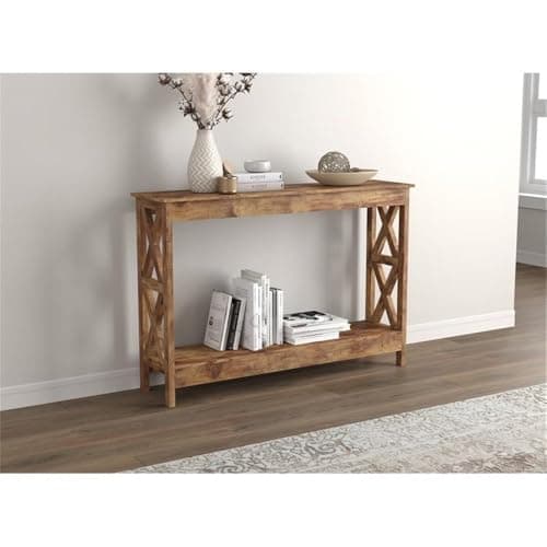 Safdie Rustic Console Table - Sturdy & Elegant Narrow Entrance Table