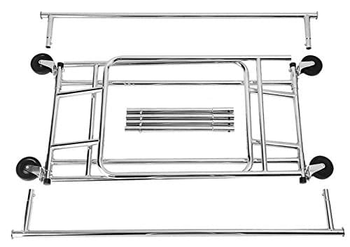 Commercial Grade Double Rail Rolling Clothing Rack - Solid Top Rails, Heavy Duty