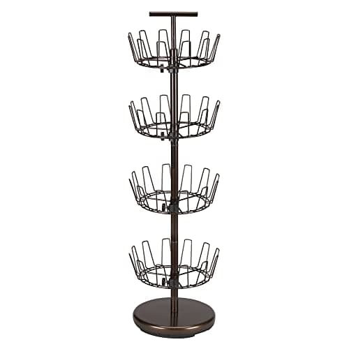 Matte Black 4-Tier Shoe Storage Tree for Household Essentials