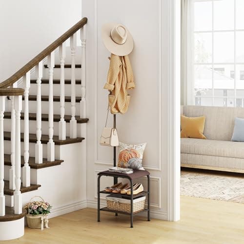 Console Table and Coat Rack Stand by Gewudraw