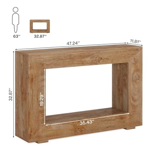 Tribesigns Industrial Farmhouse Console Table with Storage for Living Room Entrance