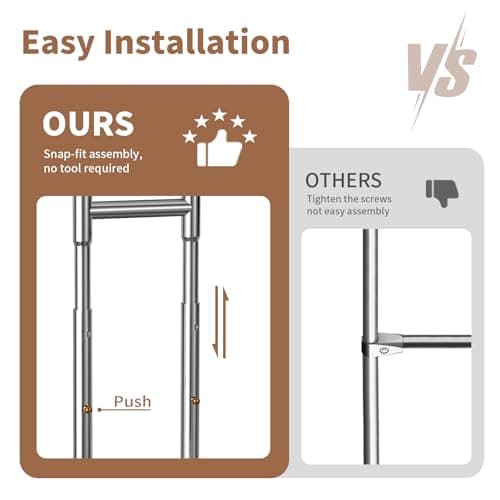 Heavy Duty 620LBS Collapsible Clothing Rack with Wheels, CR-Y