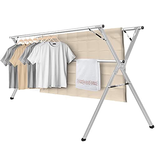 Sillars 63 Inch Windproof Laundry Drying Rack