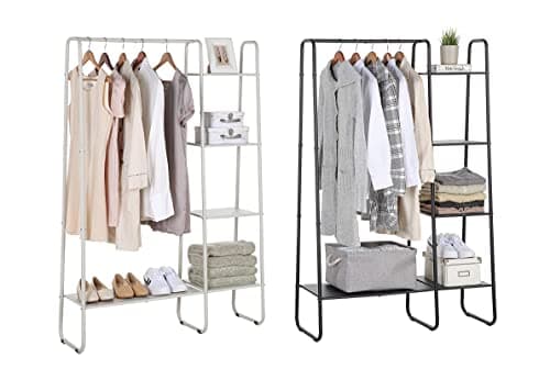 SunnyPoint White Freestanding Metal Closet Organizing Rack