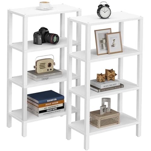 TUTOTAK White Set of 2 Small Side Tables TB01BW0622