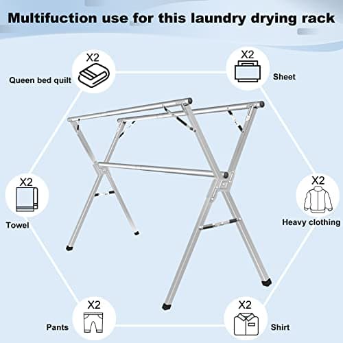 Sillars 63 Inch Windproof Laundry Drying Rack