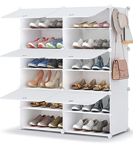 8-Tier HOMIDEC Shoe Storage Cabinet for Closet Entryway Organizer
