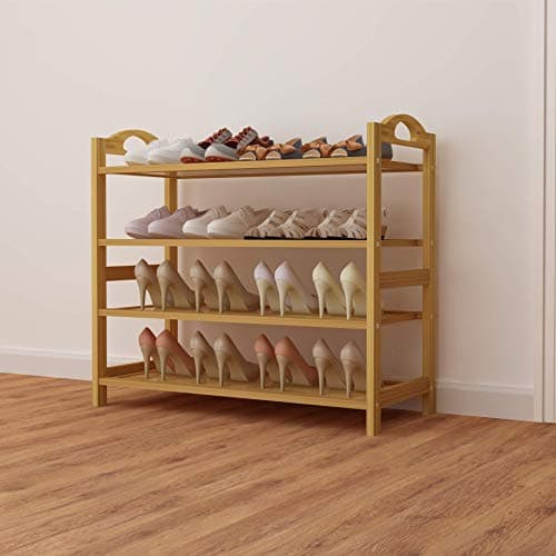 UDEAR Bamboo 4-Tier Shoe Storage Organizer for Entryway