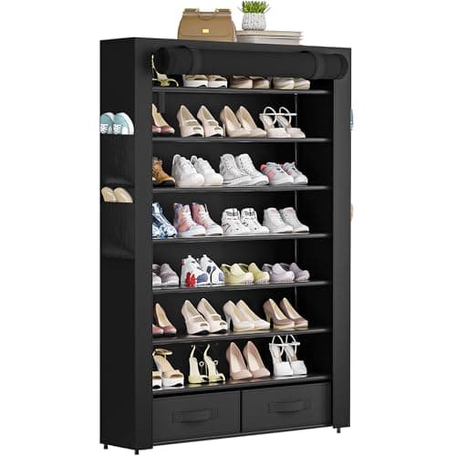 10-Tier Large Capacity Shoe Rack for Entryway Closet Free Standing Storage Cabinet