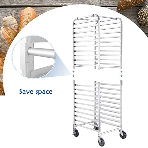 HARDURA 20 Tier Bun Pan Rack, Aluminum Cooling Sheet Pan Storage