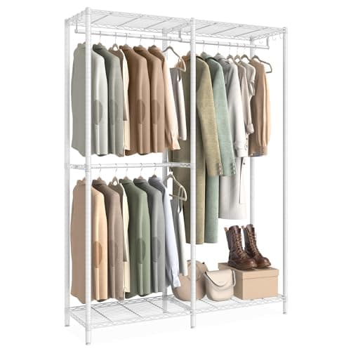 SONGMICS Cloud White Heavy-Duty Garment Rack ULGR423W01