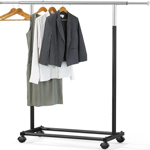 White Standard Rod Garment Rack for Houseware