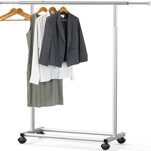 White Standard Rod Garment Rack for Houseware
