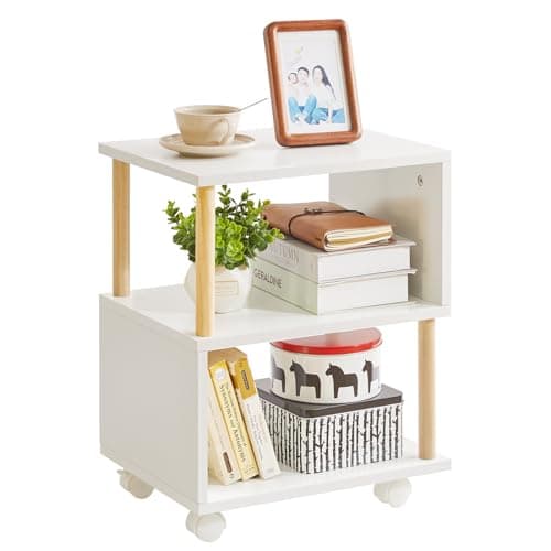 Elegant 3-Tier Solid Wood Nightstand with Open Shelf YD-TM152N