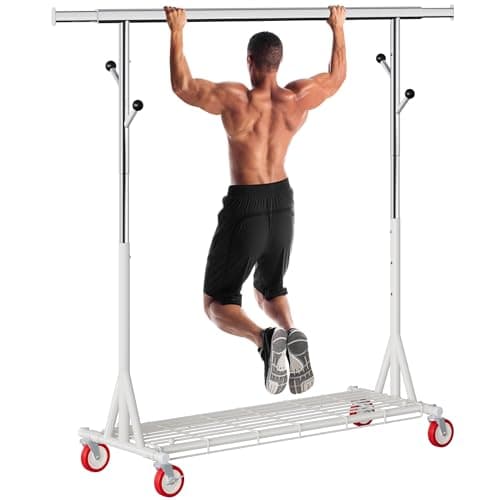 Heavy Duty Clothes Rack for 200 pieces of clothing: Load 480 LBS, Portable & Adjustable