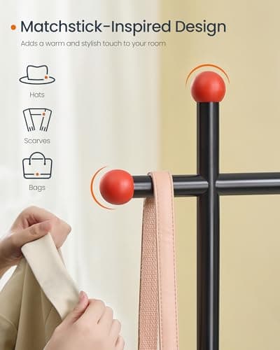 SONGMICS Home Double-Rod Clothes Rack with Storage Bag UHSR171B01