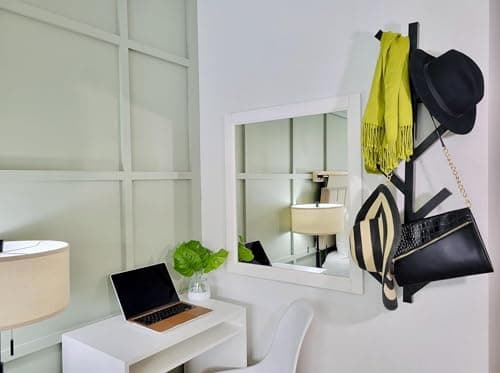 Premium Black Wall Mount Coat & Hat Rack - Modern Design