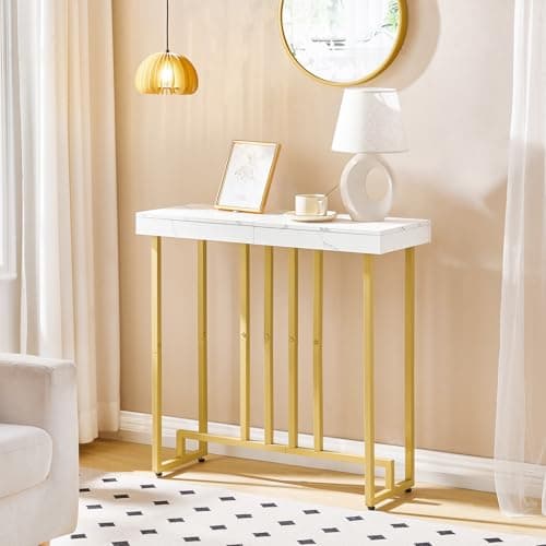 Marble Gold Console Table, Modern Entrance Sofa Table, CTJM12201
