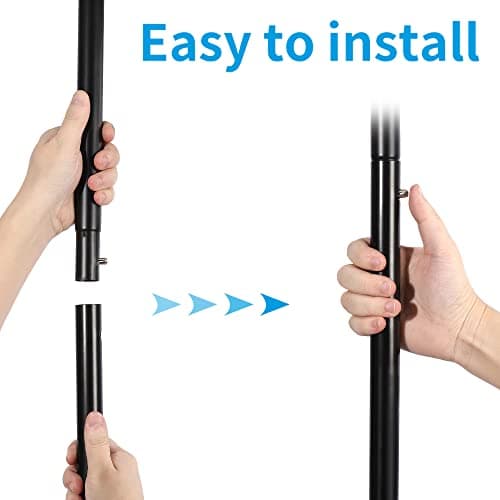 Black Simple Double Rod Clothing Rack with Lockable Wheels for Hanging and Rolling Clothes