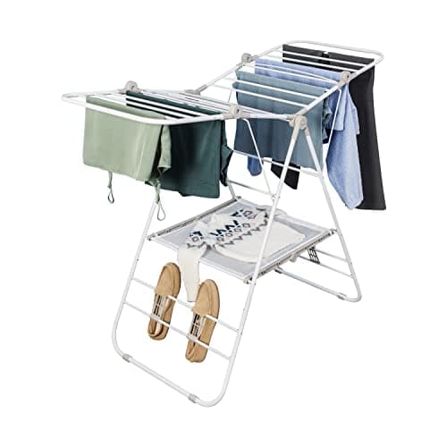 Honey-Can-Do Large Expandable Gullwing Clothes Drying Rack - White DRY-09805