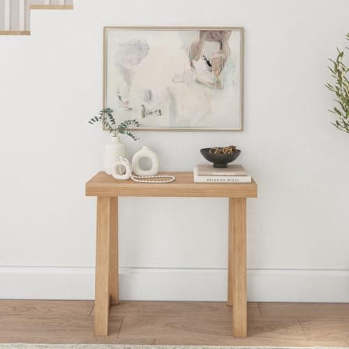 Plank+Beam Solid Wood Console Table, Blonde, 36 Inch, Easy Assembly