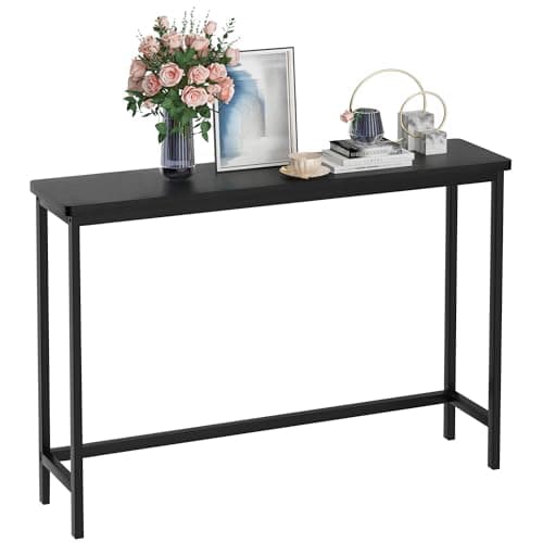 VASMIA 39" Black Bamboo Entryway Table