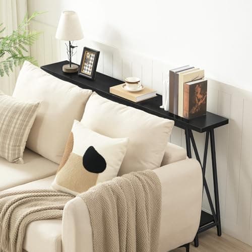 Extra Long Industrial Black Console Table CTHB4801