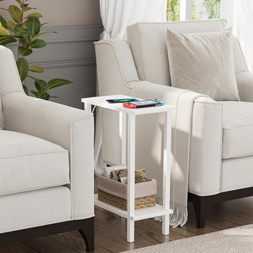 TUTOTAK White Set of 2 Small Side Tables TB01BW0622