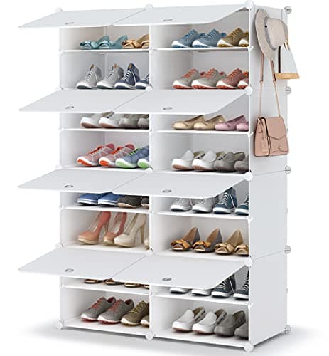 8-Tier HOMIDEC Shoe Storage Cabinet for Closet Entryway Organizer