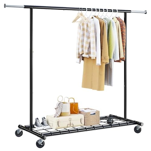 Raybee Gold Heavy Duty Clothing Rack 405 LBS, Rolling Portable Garment Stand