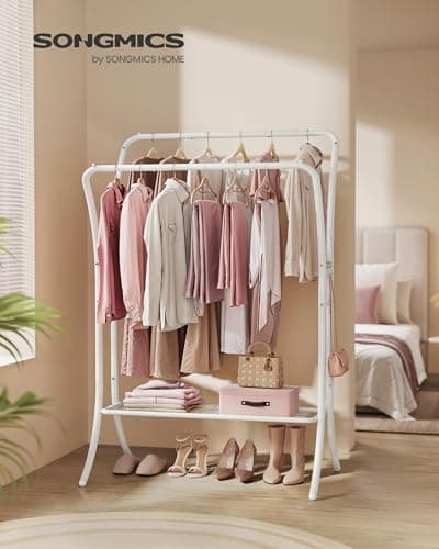 SONGMICS Clothes Rack with Shelves and Hooks