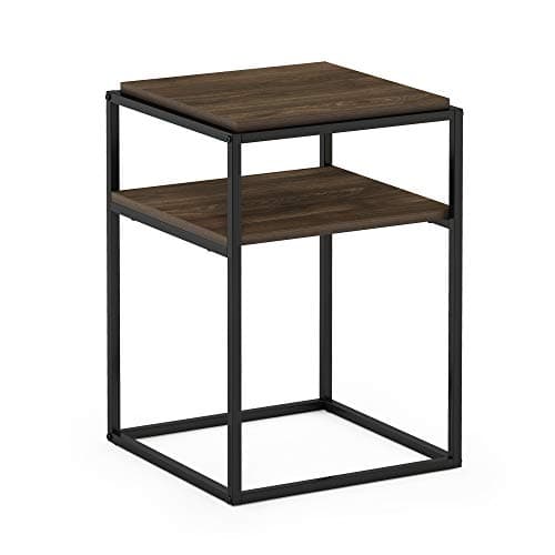 Furinno Jaya Simple Oval End Table - Set of 2, Walnut