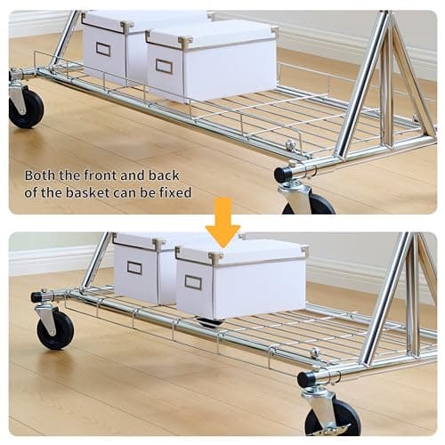 Commercial Heavy Duty Rolling Clothes Rack - 600 lb Capacity