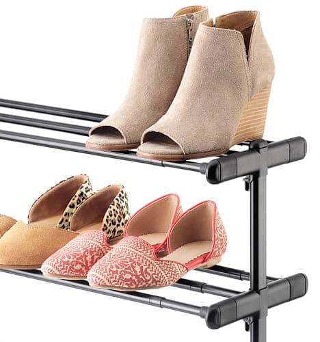 Whitmor 4 Tier Shoe Organizer - 24 Pair Entryway Rack, Easy Assembly