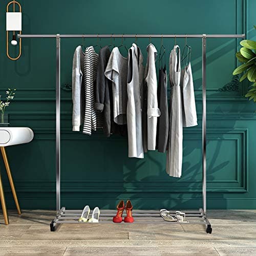 Stainless Steel Heavy Duty Extendable Garment Rack 47"-75" Adjustable Hanger