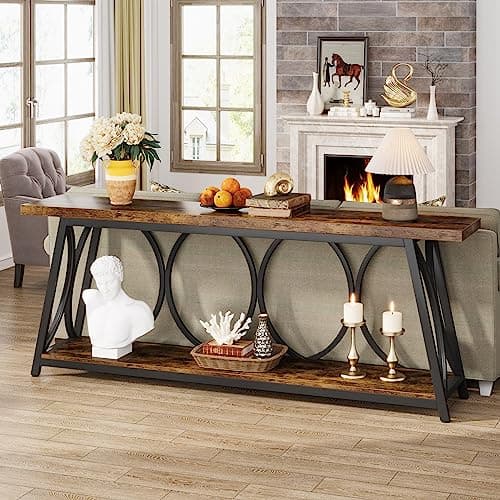 Tribesigns 70.9" Industrial Console Table with Storage for Living Room