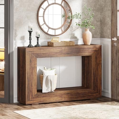 Tribesigns Industrial Farmhouse Console Table with Storage for Living Room Entrance