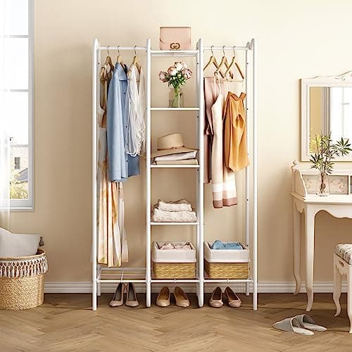 Portable Closet and Clothes Rack with Shelves