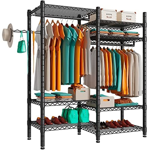 Heavy Duty Rolling Garment Rack, Black, GR1
