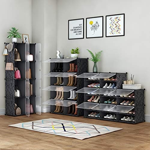 8-Tier HOMIDEC Shoe Storage Cabinet for Closet Entryway Organizer
