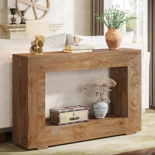 Tribesigns Industrial Farmhouse Console Table with Storage for Living Room Entrance